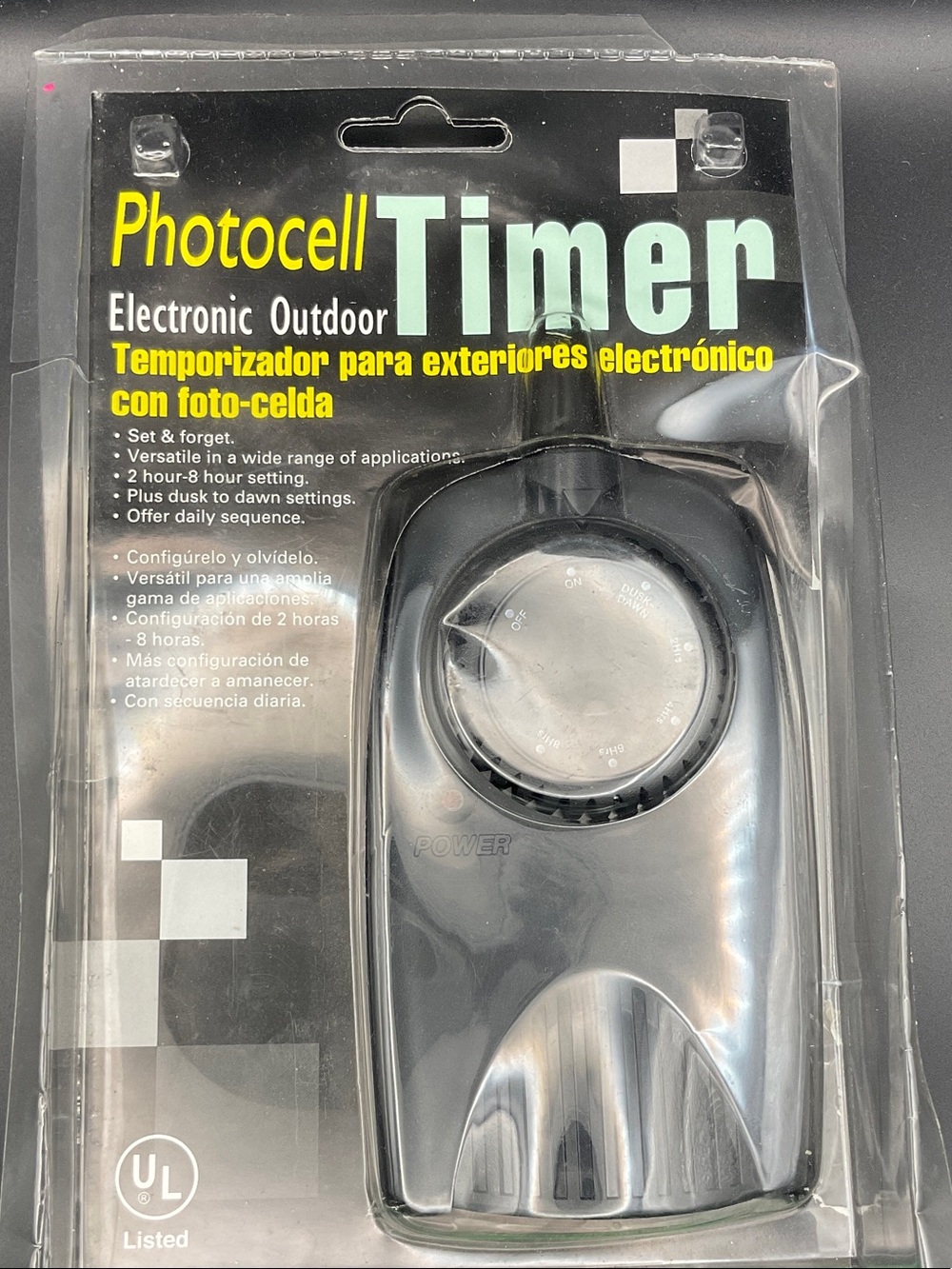 Photocell Electronic Outdoor Timer - Black
